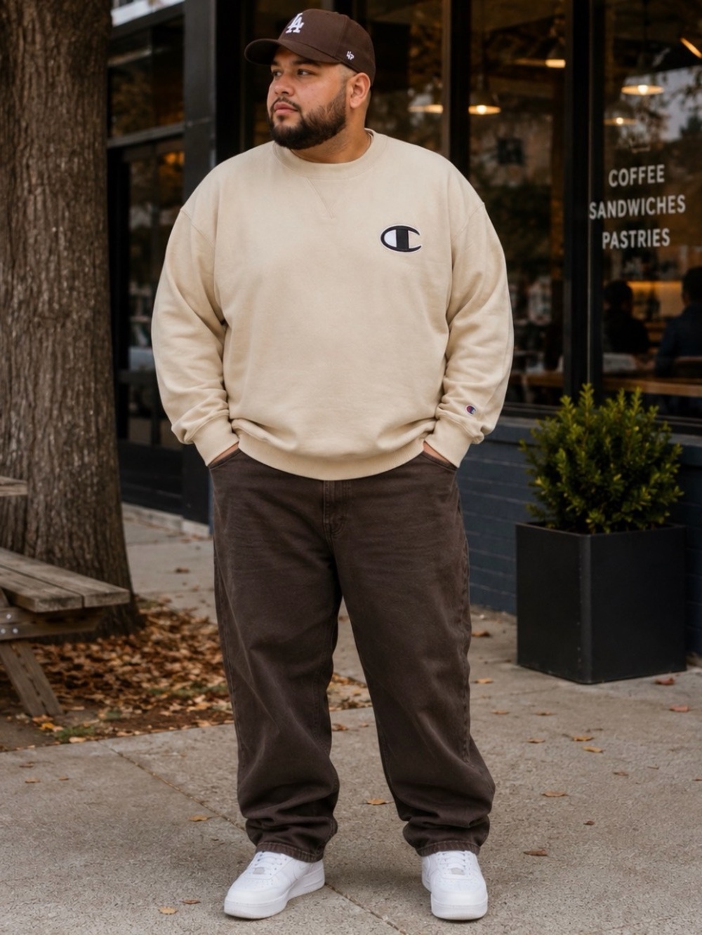 Champion Iconic Crewneck Sweatshirt XXL Irish Cream NWT